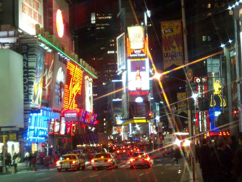 new york time square at night. New York Time Square In